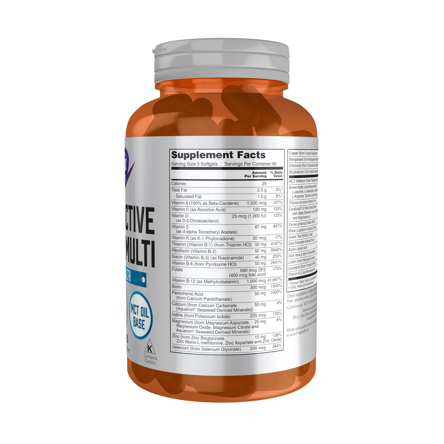 NOW Foods Men's Extreme Sports Multi Softgels, 180 Count