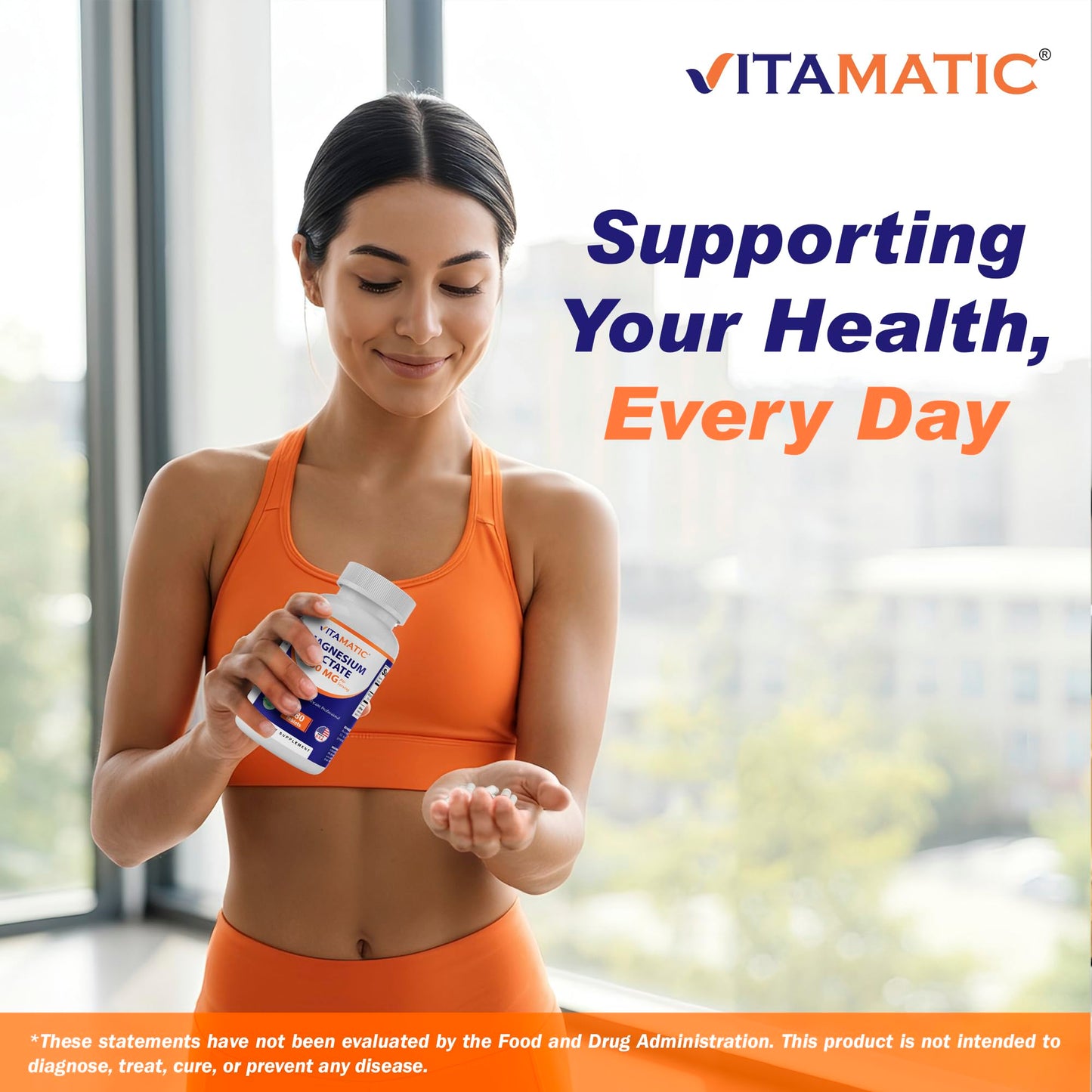 Vitamatic Magnesium Lactate 2000mg Tablet, 180 Tablets