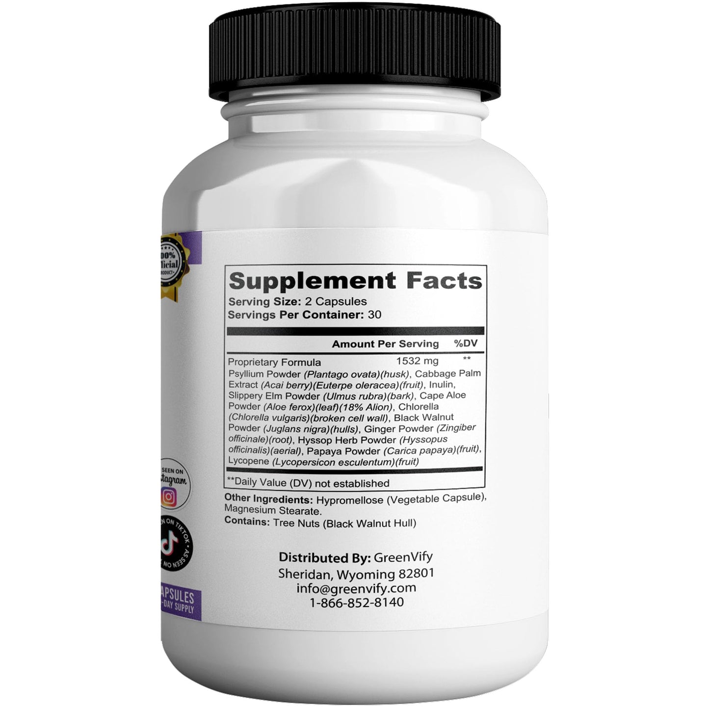 GREENVIFY Zippound MAX GLP-1 Support Capsules, 60 Capsules