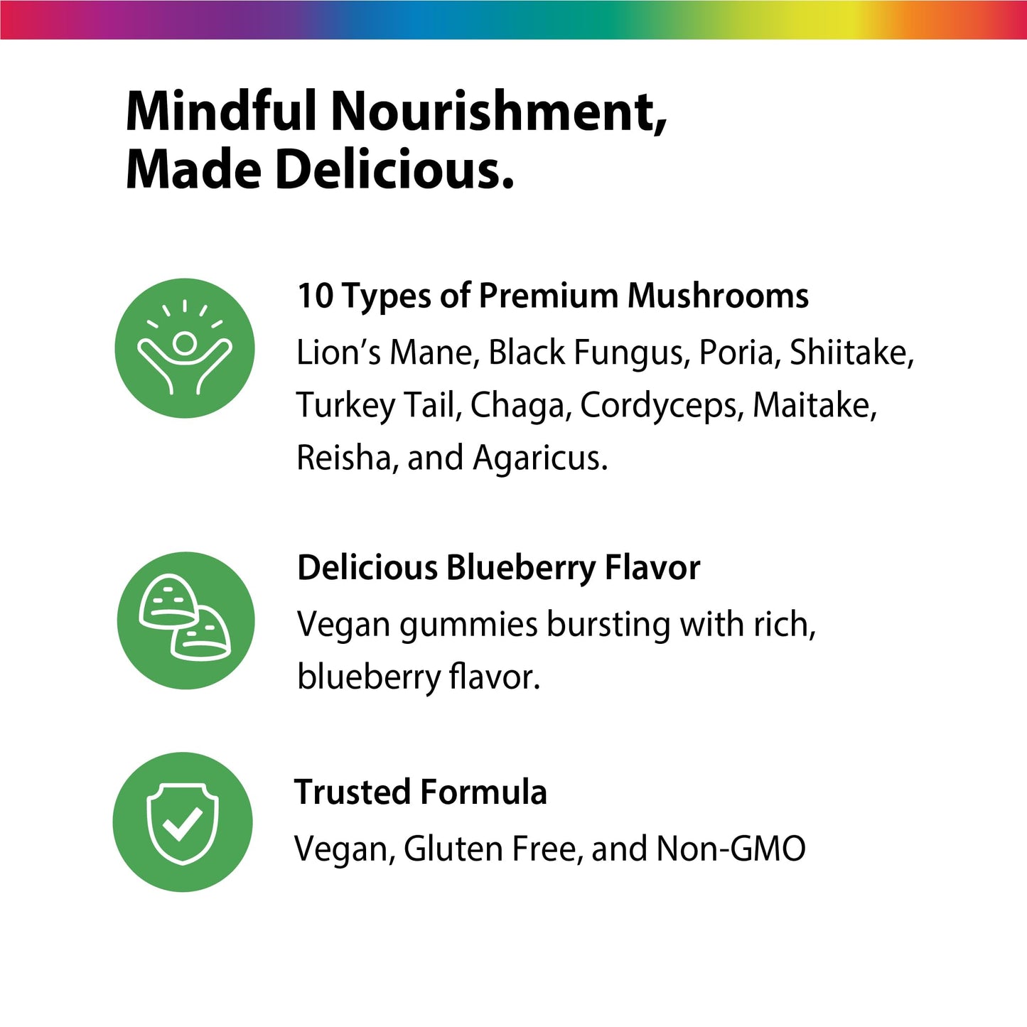 Rainbow Light Mushroom Power Complex Gummies 60 Count