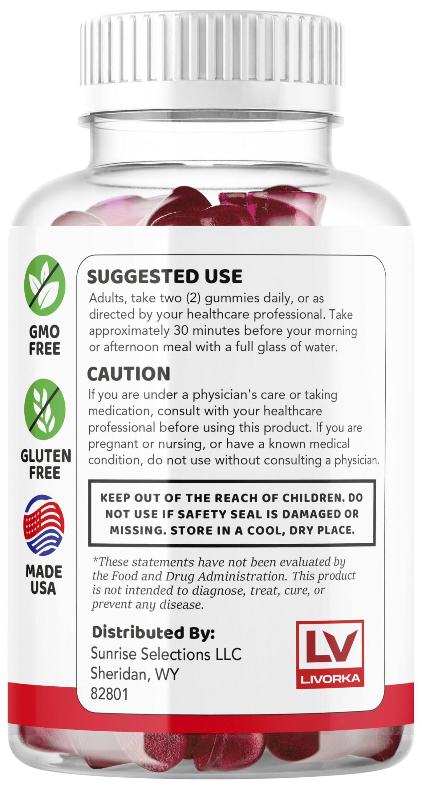 LIVORKA Vital Pump XL Max for Men Gummies, 300 Gummies