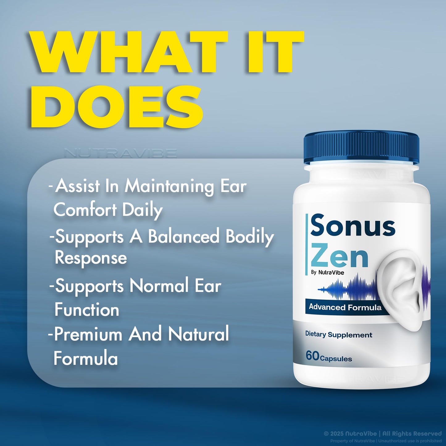 NutraVibe SonusZen Hearing Support Formula Capsule 120 Capsules