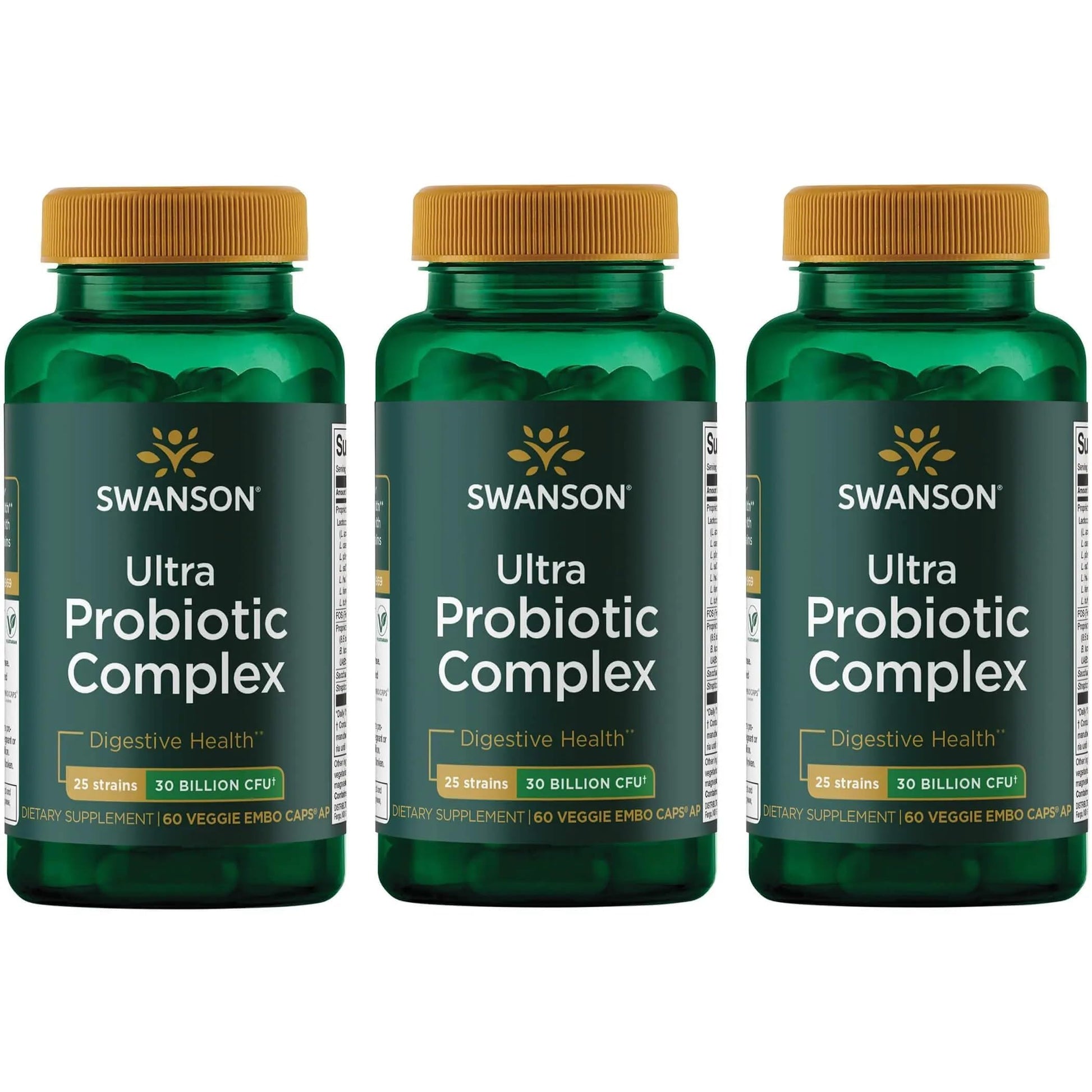 Swanson Ultra Probiotic Complex 30 Billion CFU Vegan Capsules 120 Count