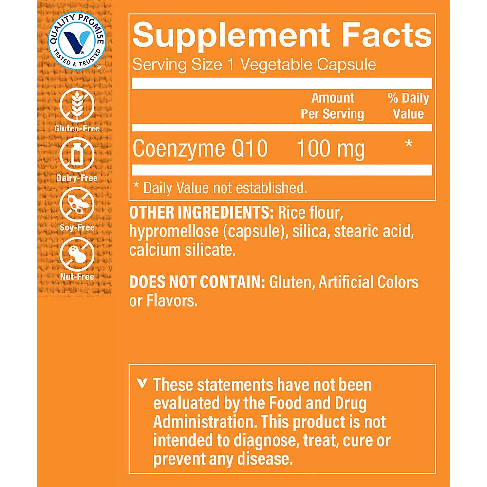 The Vitamin Shoppe CoQ-10 100mg Capsule, 240 Capsules