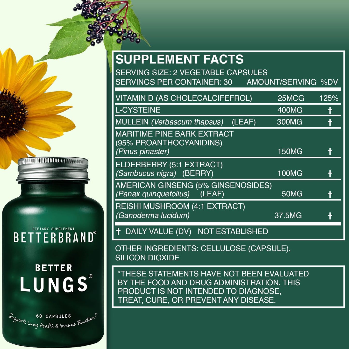 Betterbrand Better Lungs & Mushrooms Bundle Capsules & Gummies, 2-Pack