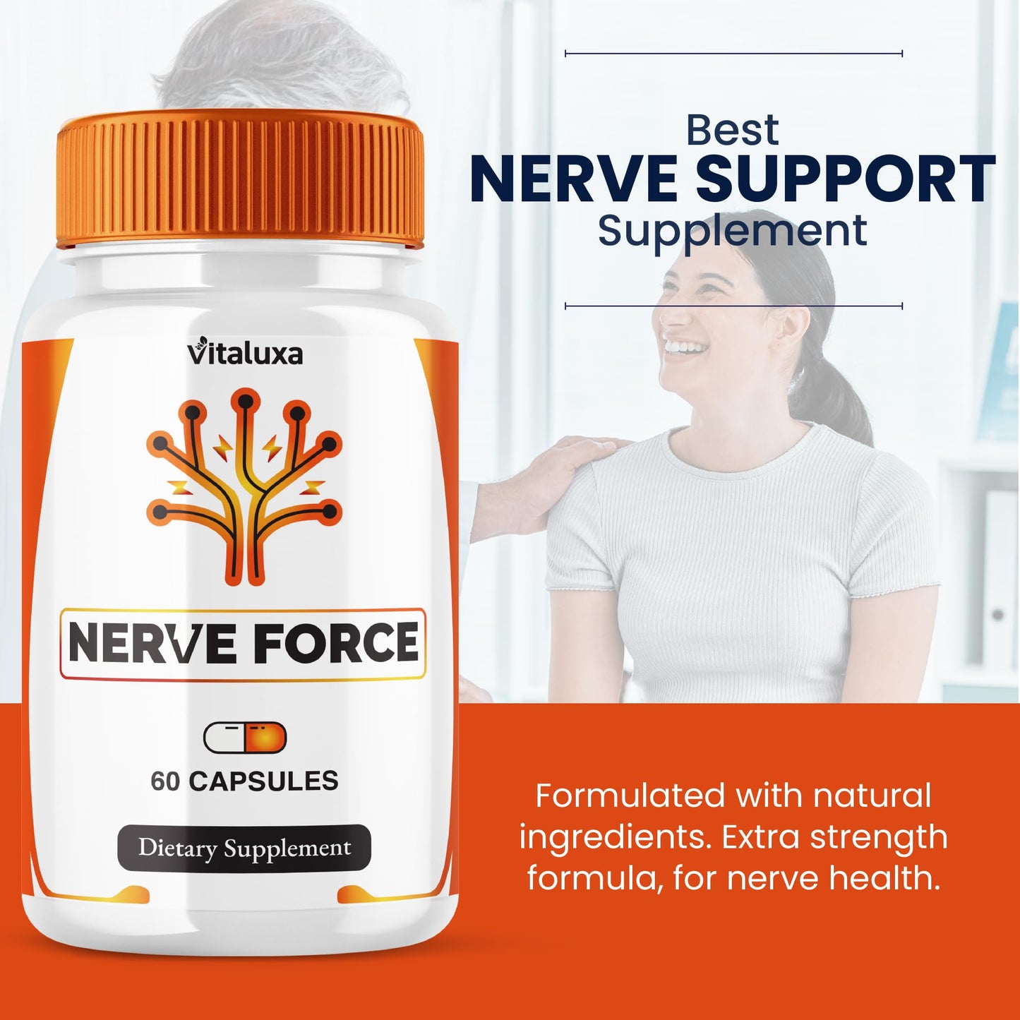 Vitaluxa Nerve Force Neuropathy Supplement Capsule 60 Count