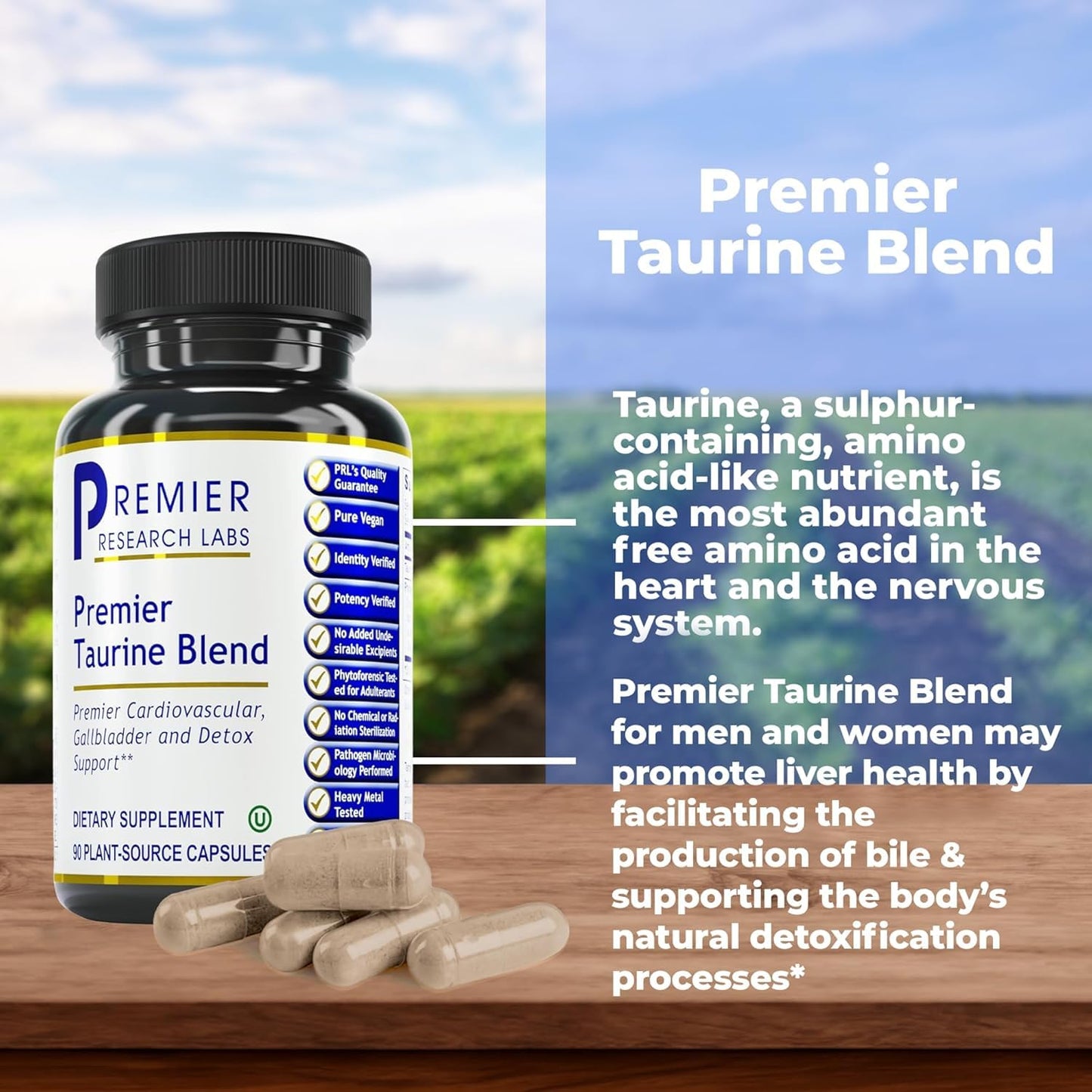 Premier Research Labs Taurine Blend 90 Vegetarian Capsules