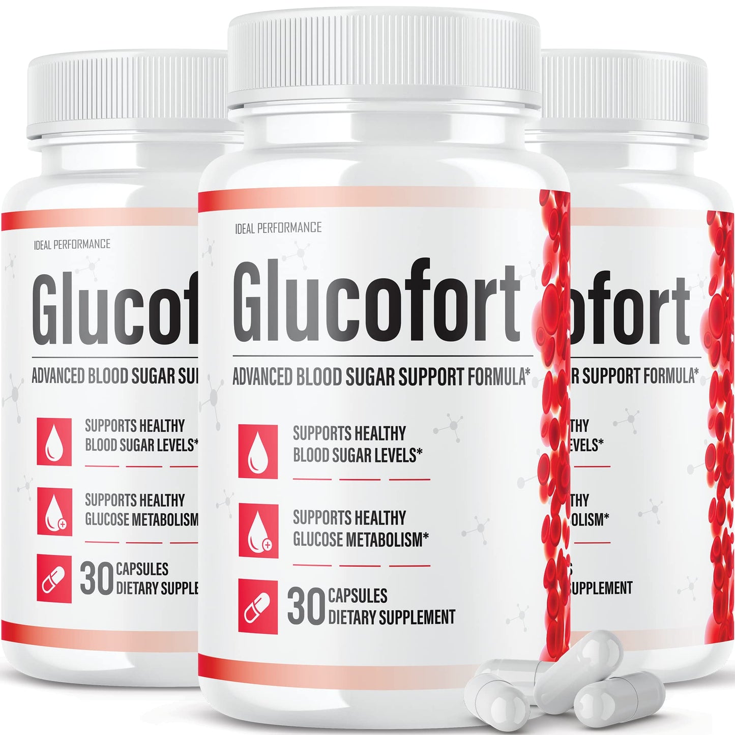 IDEAL PERFORMANCE Glucofort Supplement Support Formula Capsules 60 Count