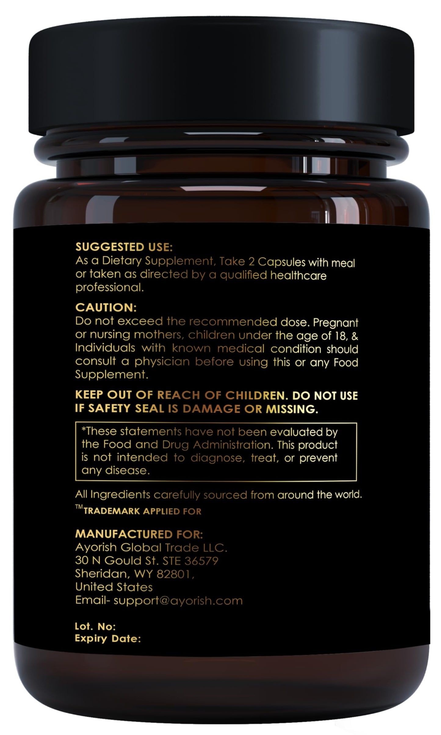 Ayorish Berberine with Ceylon Cinnamon, Milk Thistle & Turmeric 120 Capsules