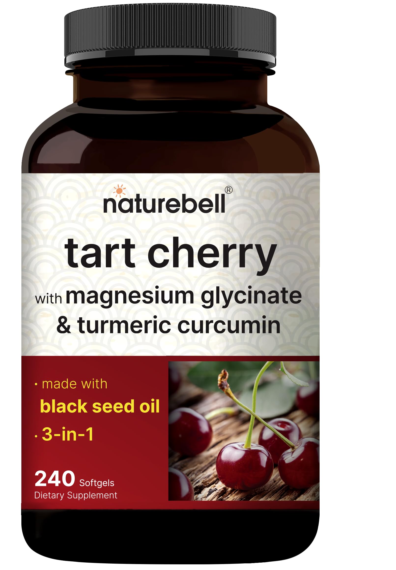 NatureBell Tart Cherry Softgels 240