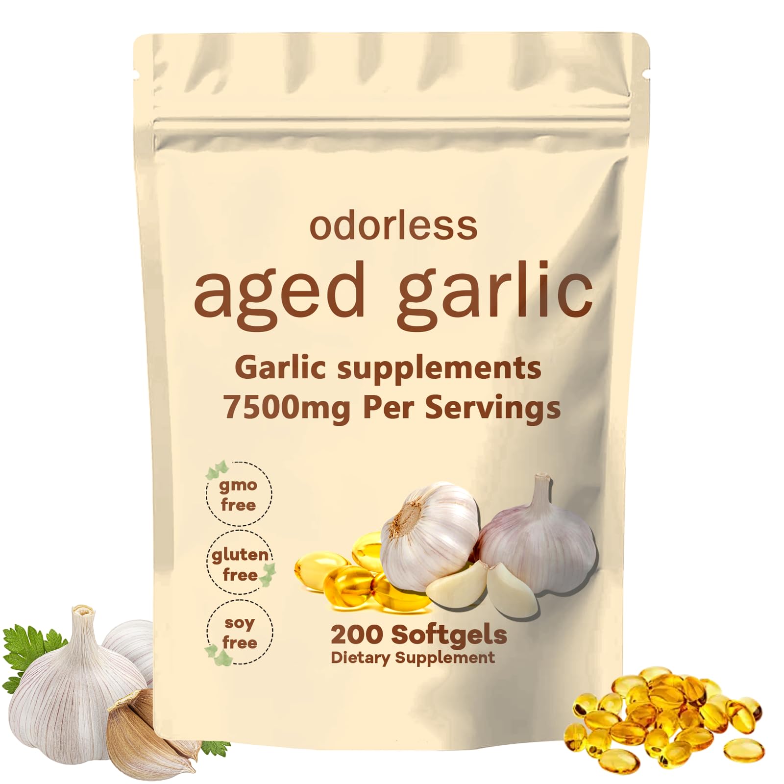 TANSPRESSO Primus Aged Garlic Extract Softgels 200 Count