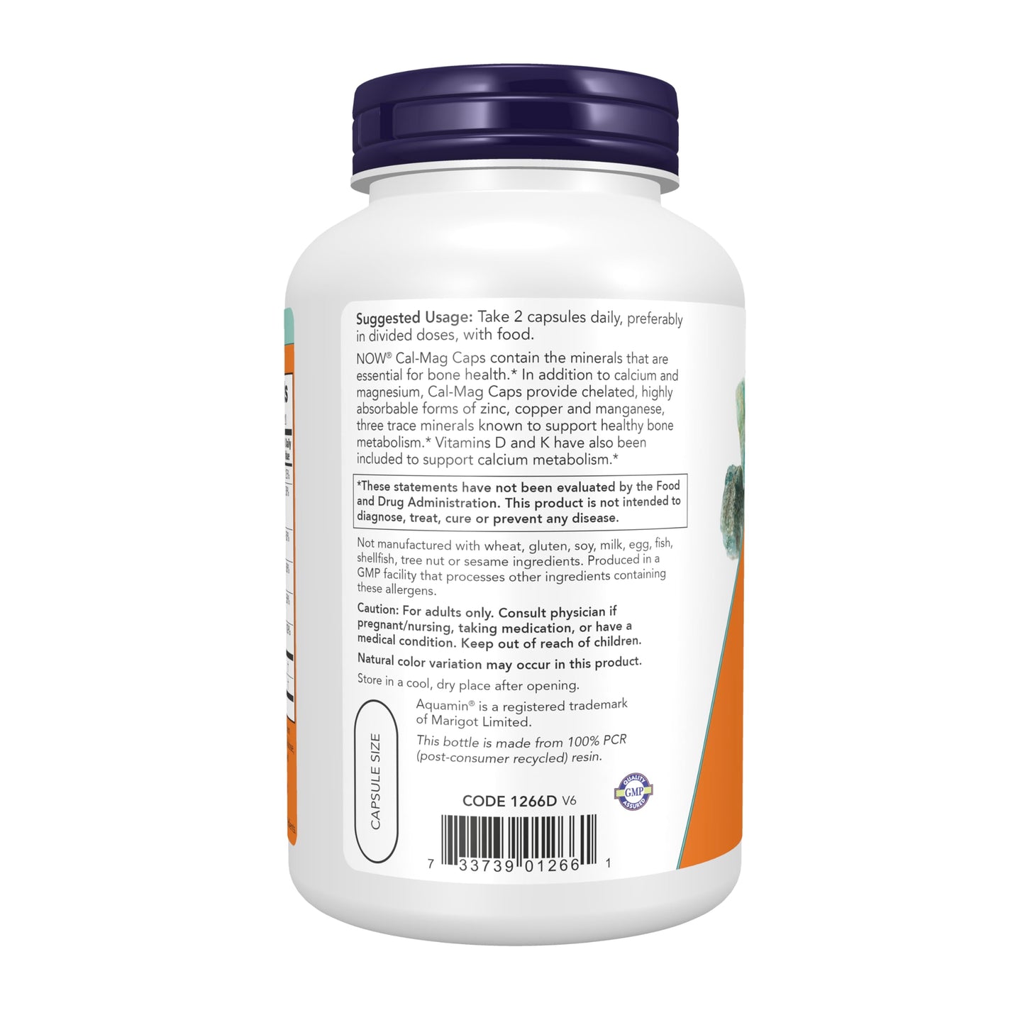 NOW Foods Cal-Mag Capsules with Vitamin D and Supporting Minerals, Supports Bone Health, 240 Capsules