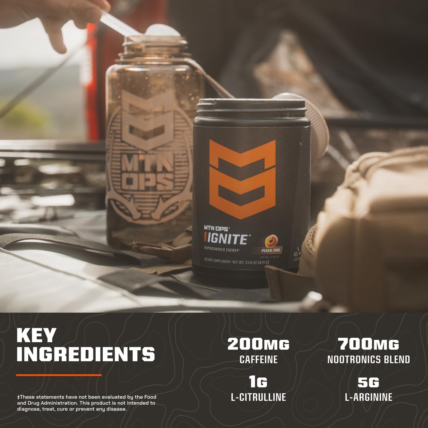 MTN OPS Ignite Energy Powder 22.4 Tub - 45 Servings