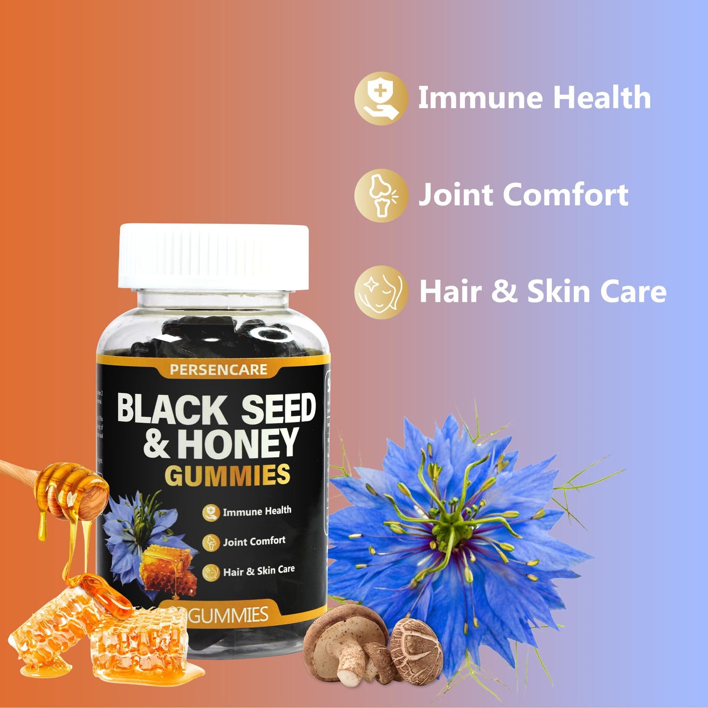 VAEYAE Black Seed Oil & Honey Gummies 60 Count