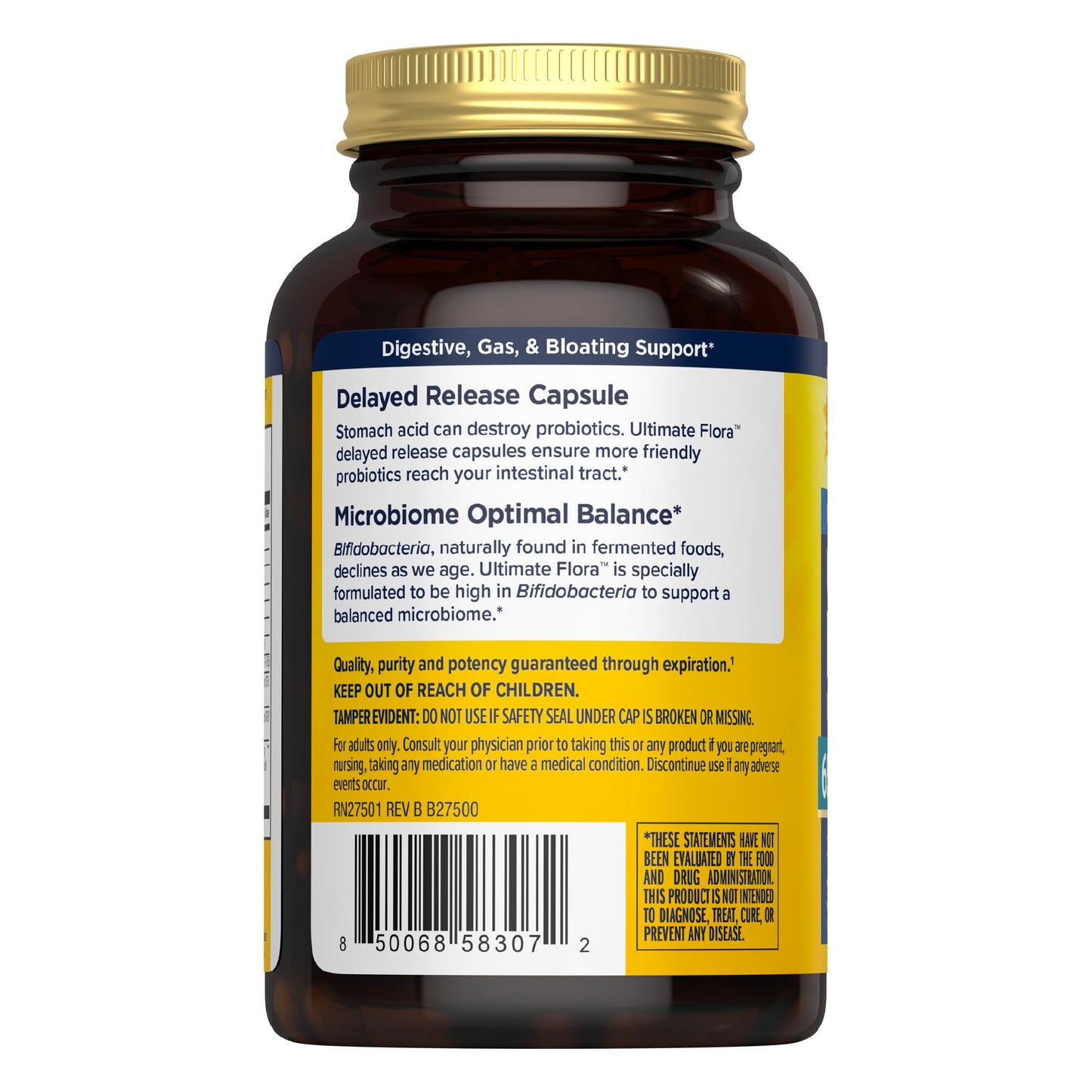 Renew Life Ultimate Flora Digestive Probiotic 65 Billion CFU 31 Strains 30 Capsules
