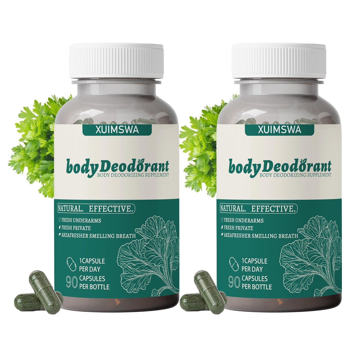 URABOS Chlorophyll Body Deodorant Supplement Capsules, 1 Bottle