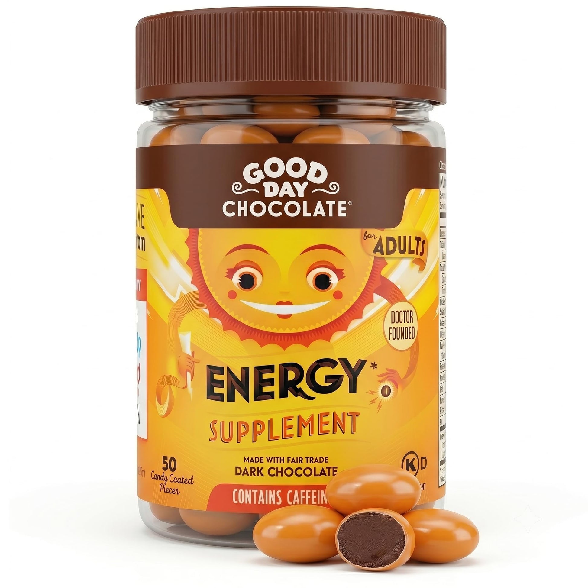 Good Day Chocolate Energy Supplements Chewable 50 Count