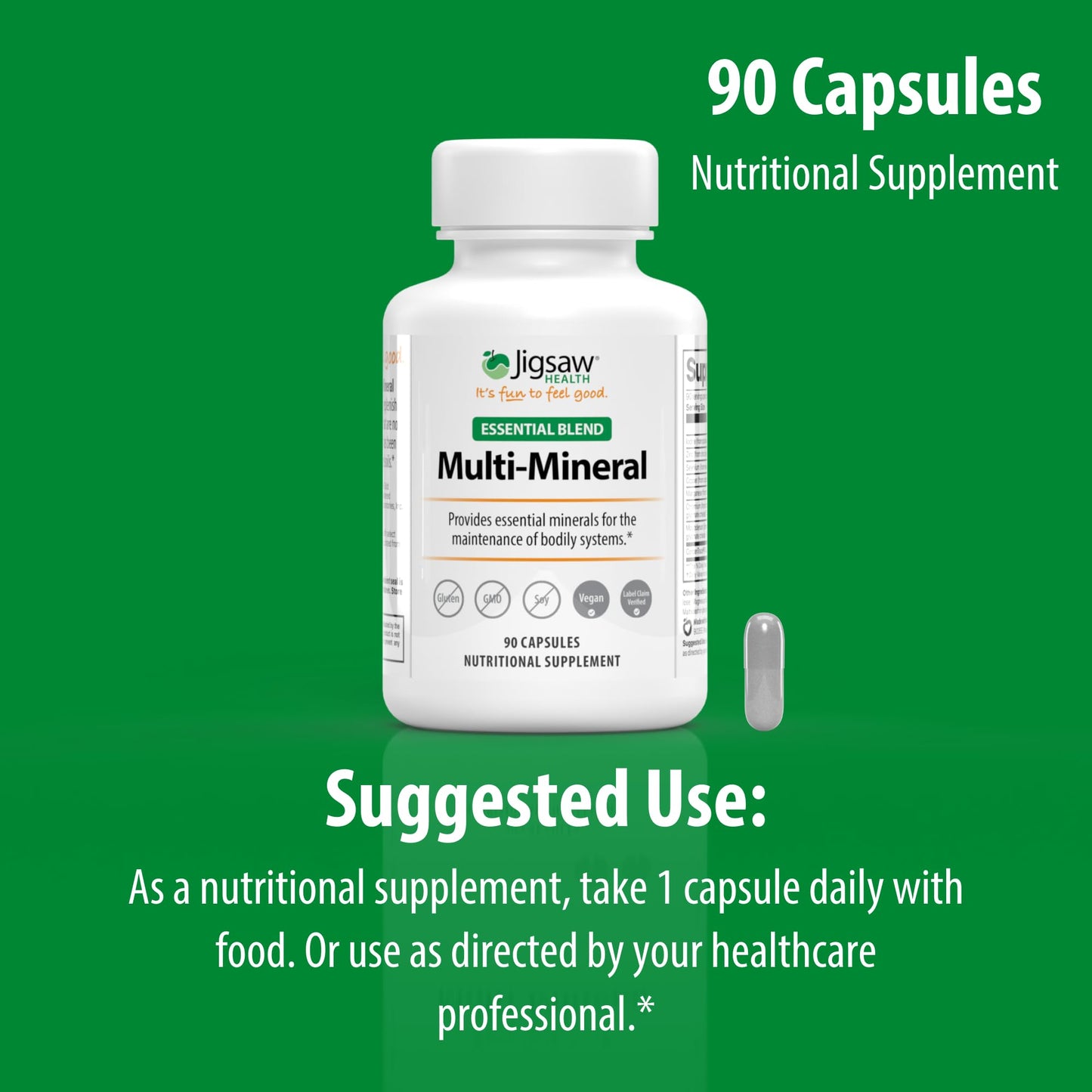Jigsaw Health Multi-Mineral Essential Blend Capsule, 90 Count