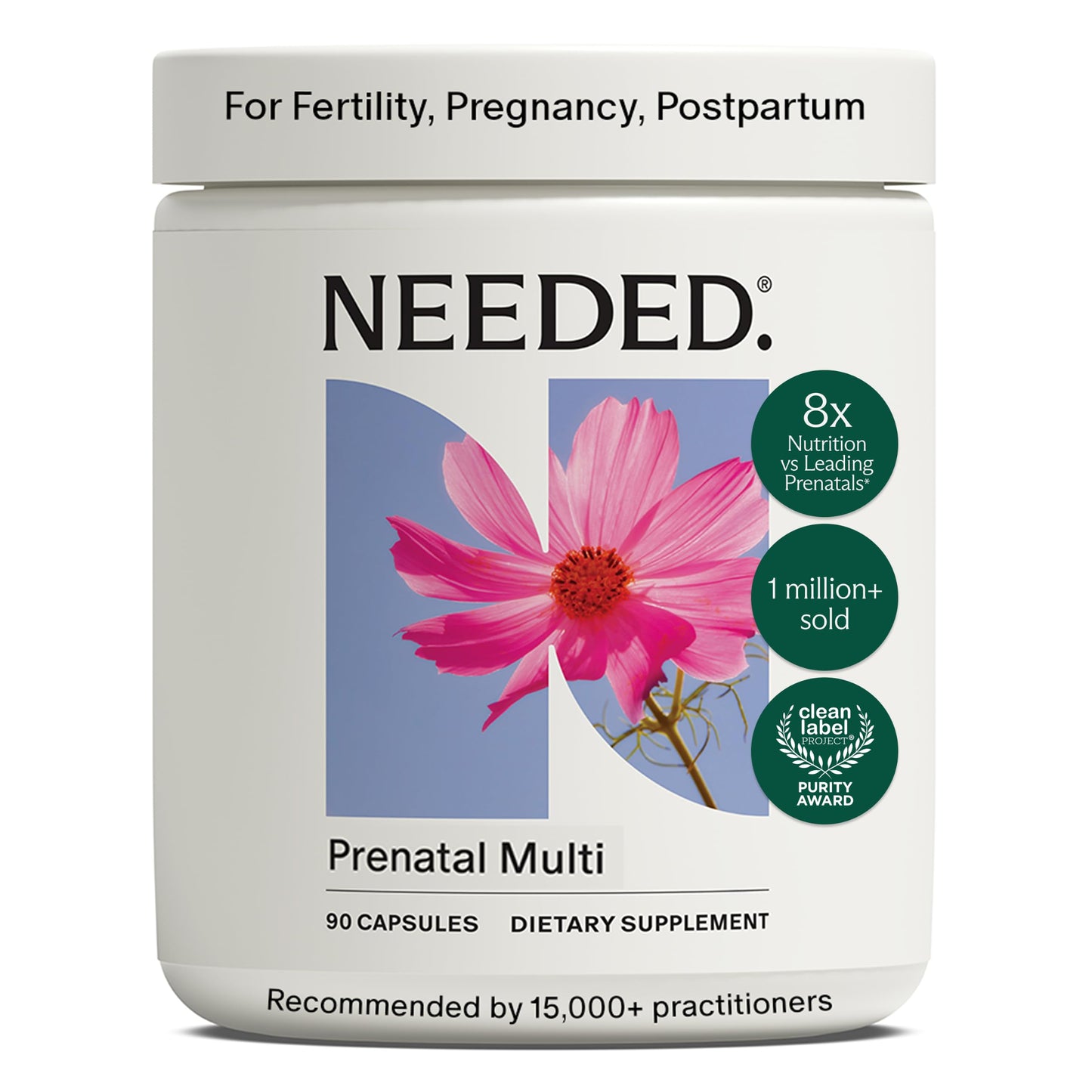 Needed Prenatal Multivitamin 90 Capsules