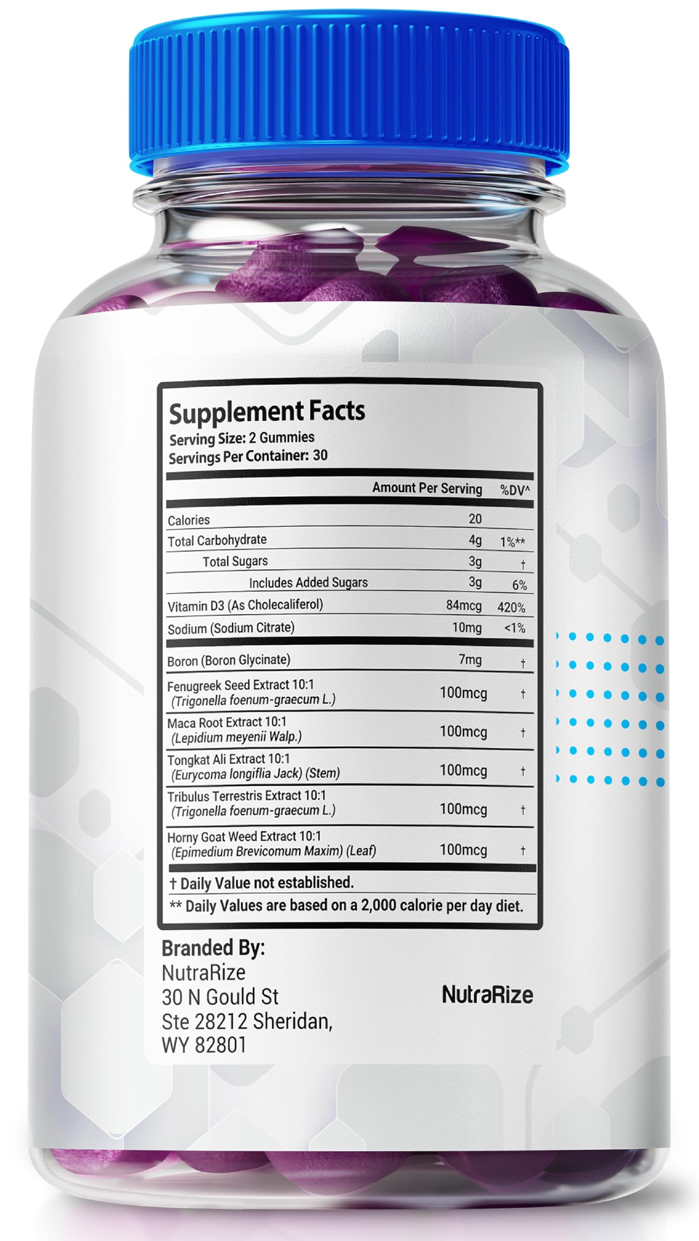 NutraRize Power Vigor ME Gummies for Men, 60 Gummies