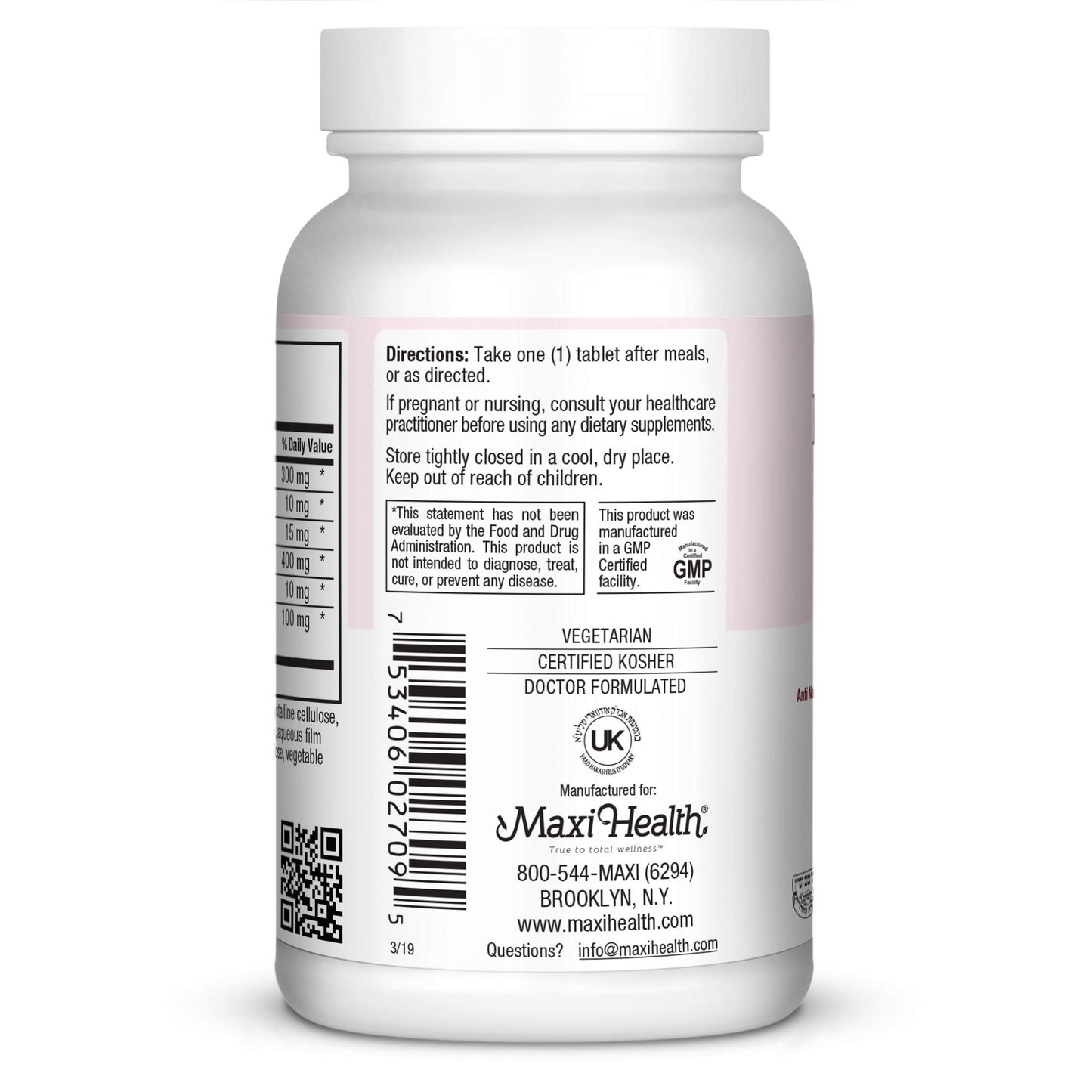 Maxi Health Digest Support - Herbal & Enzyme Complex - Protein Digestion 90 Capsules