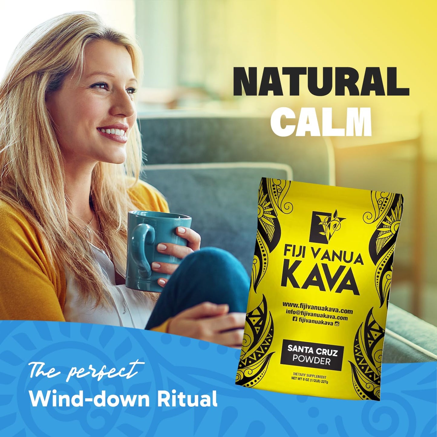 Fiji Vanua Kava Kava Root Powder, Powder, 8 oz