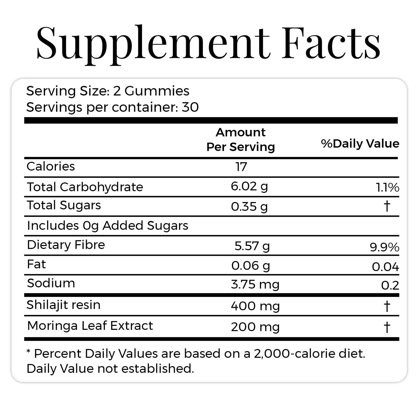 ZENITH RITUAL Shilajit Gummies with Moringa 60 Gummies