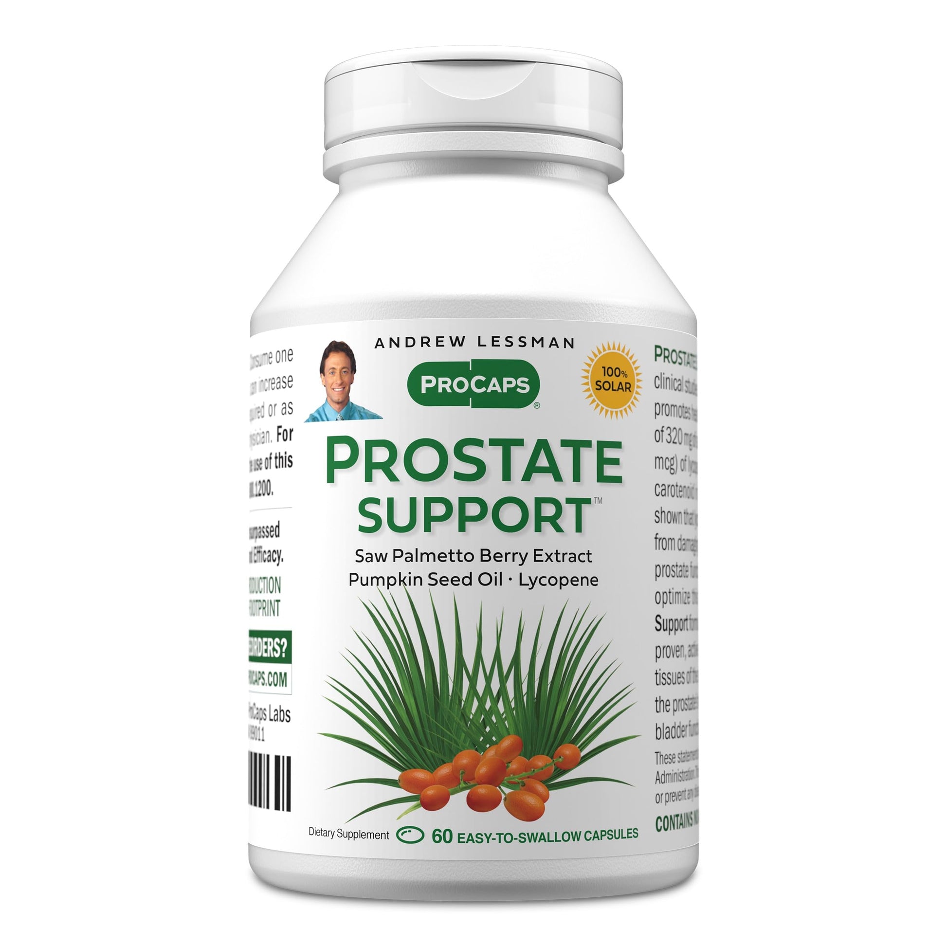 ANDREW LESSMAN Prostate Support Supplement for Men's Health Capsules, 60 Capsules
