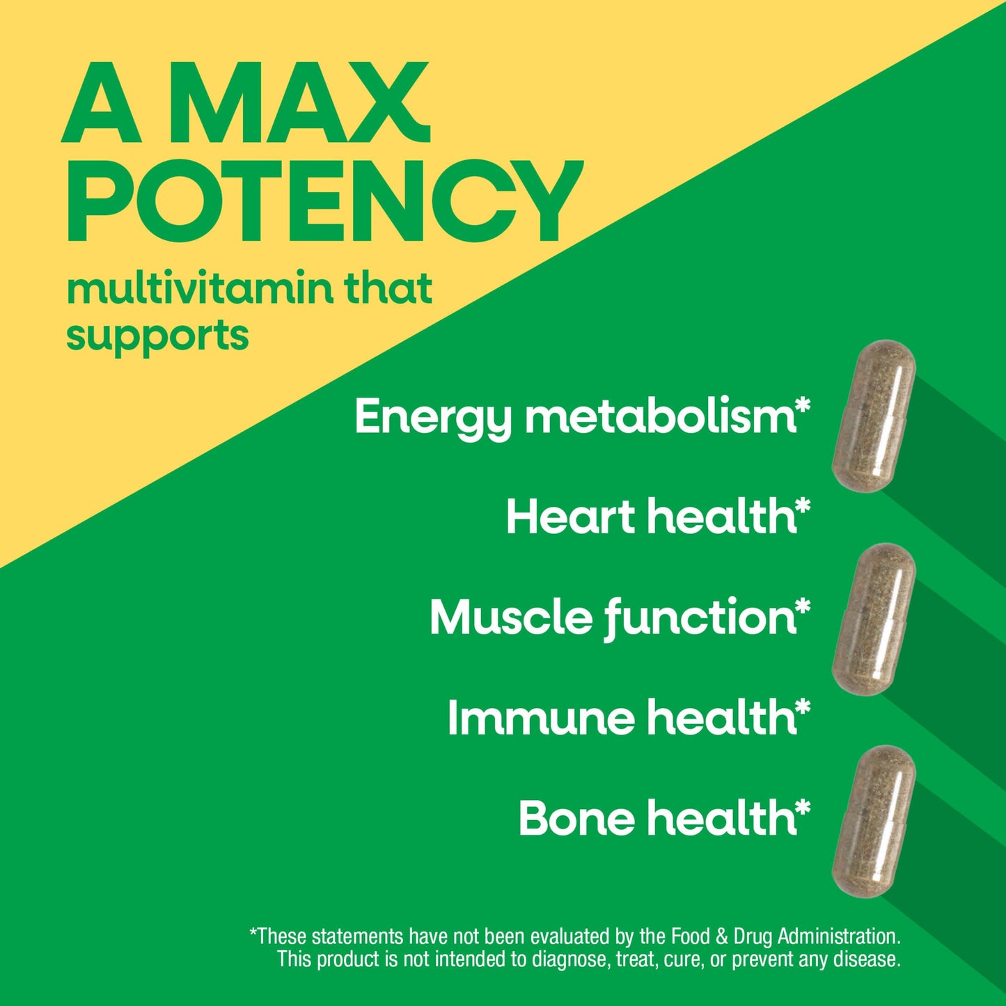 Nature's Way Alive! Max6 Potency Adult Complete Multivitamin, No Iron, 90 Capsules