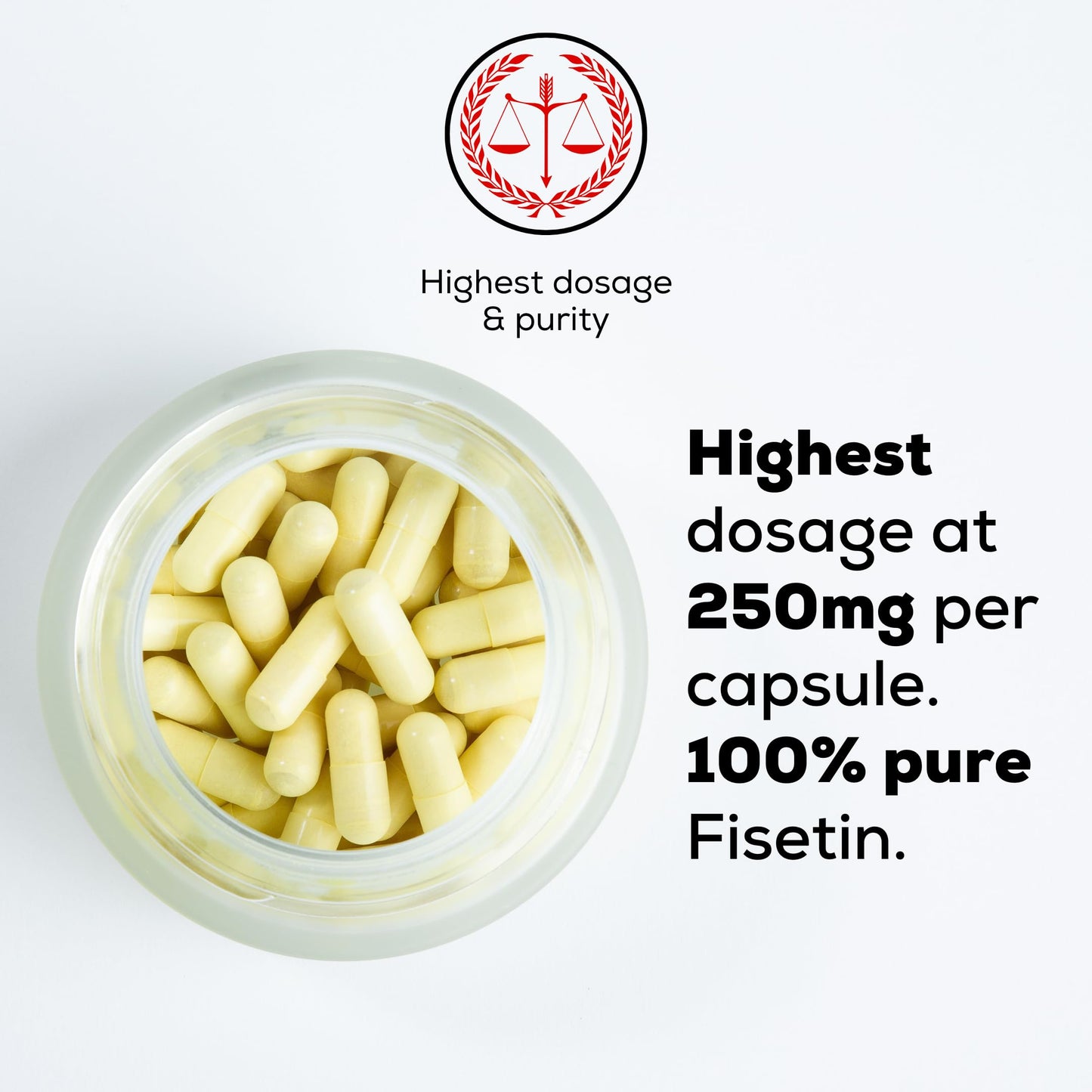 MASI Fisetin Supplement 250mg Capsule 60 Count