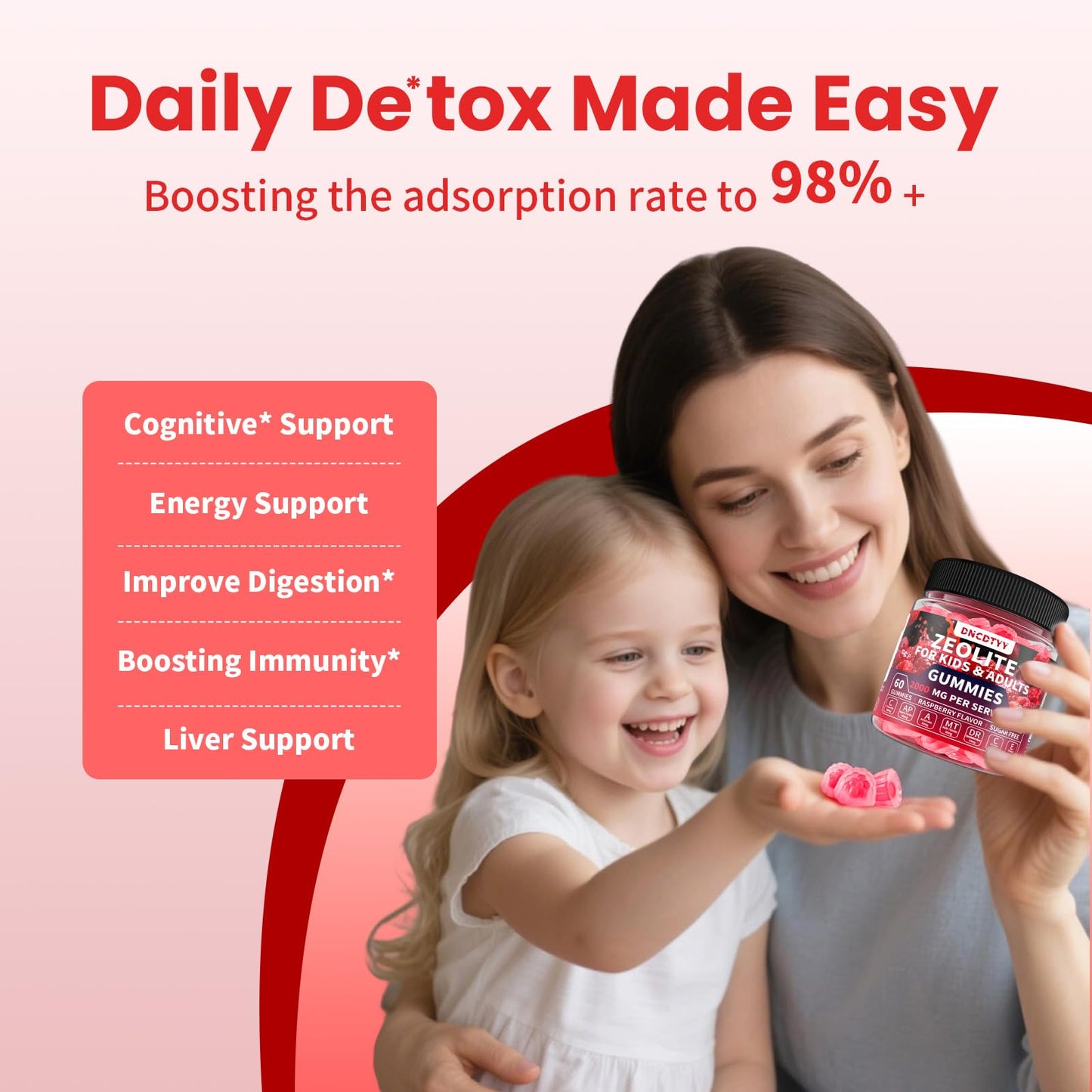 DNCDTYY Zeolite Detox Gummies 120 Count