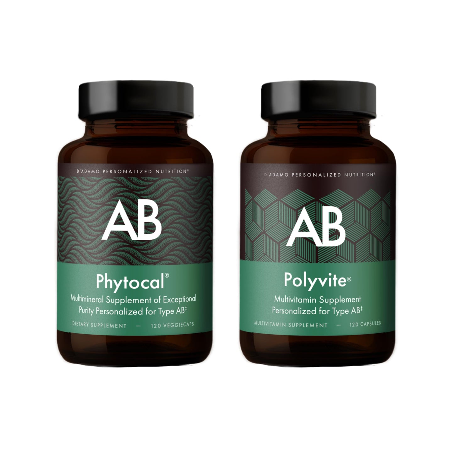 D'Adamo Personalized Nutrition Optimal Health Stack Blood Type AB 120 Capsules