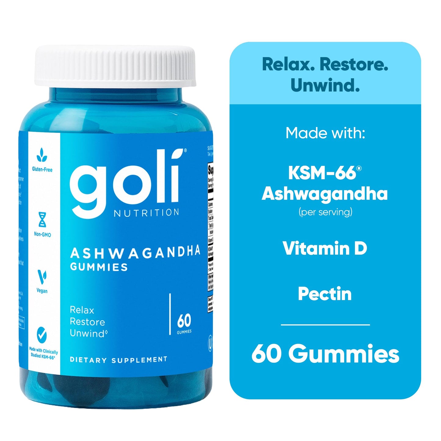 Goli Ultimate Wellness Gummies Variety Pack 6 Bottle Bundle 360 Gummies