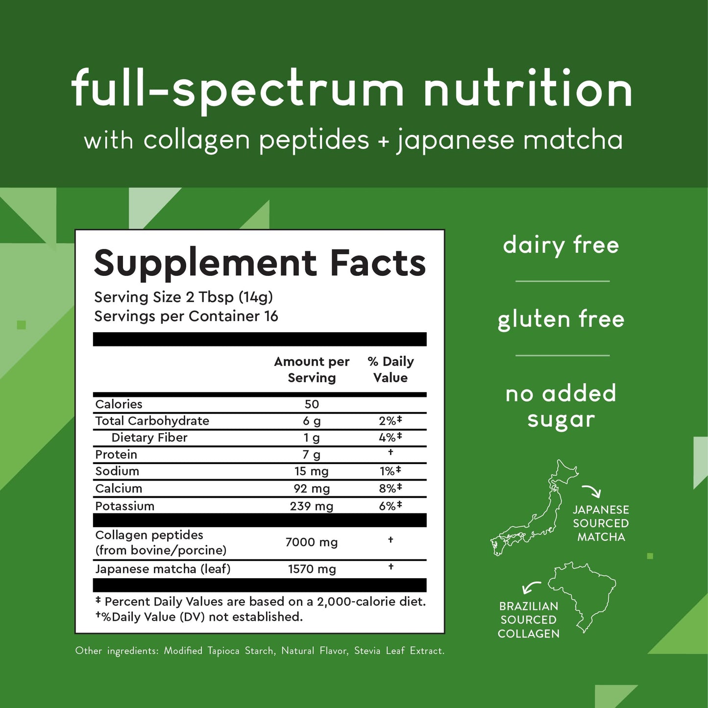 360 Nutrition Matcha Hydrolyzed Collagen Peptides Powder, 8 oz
