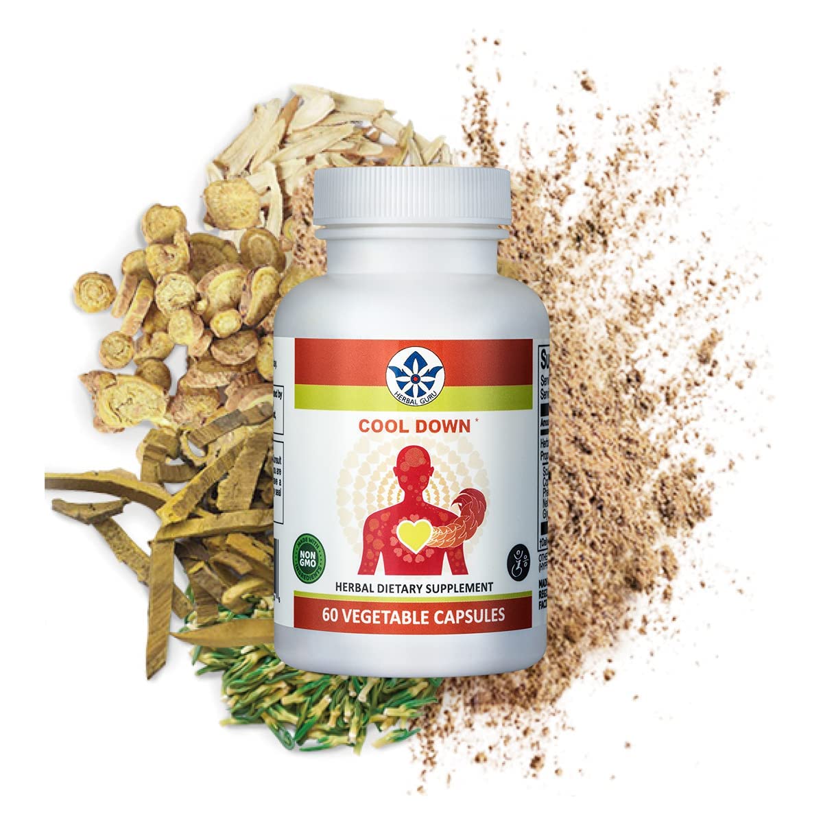 Herb Guru Cool Down Chinese Herbs Skullcap Herbal Supplement 60 Capsules