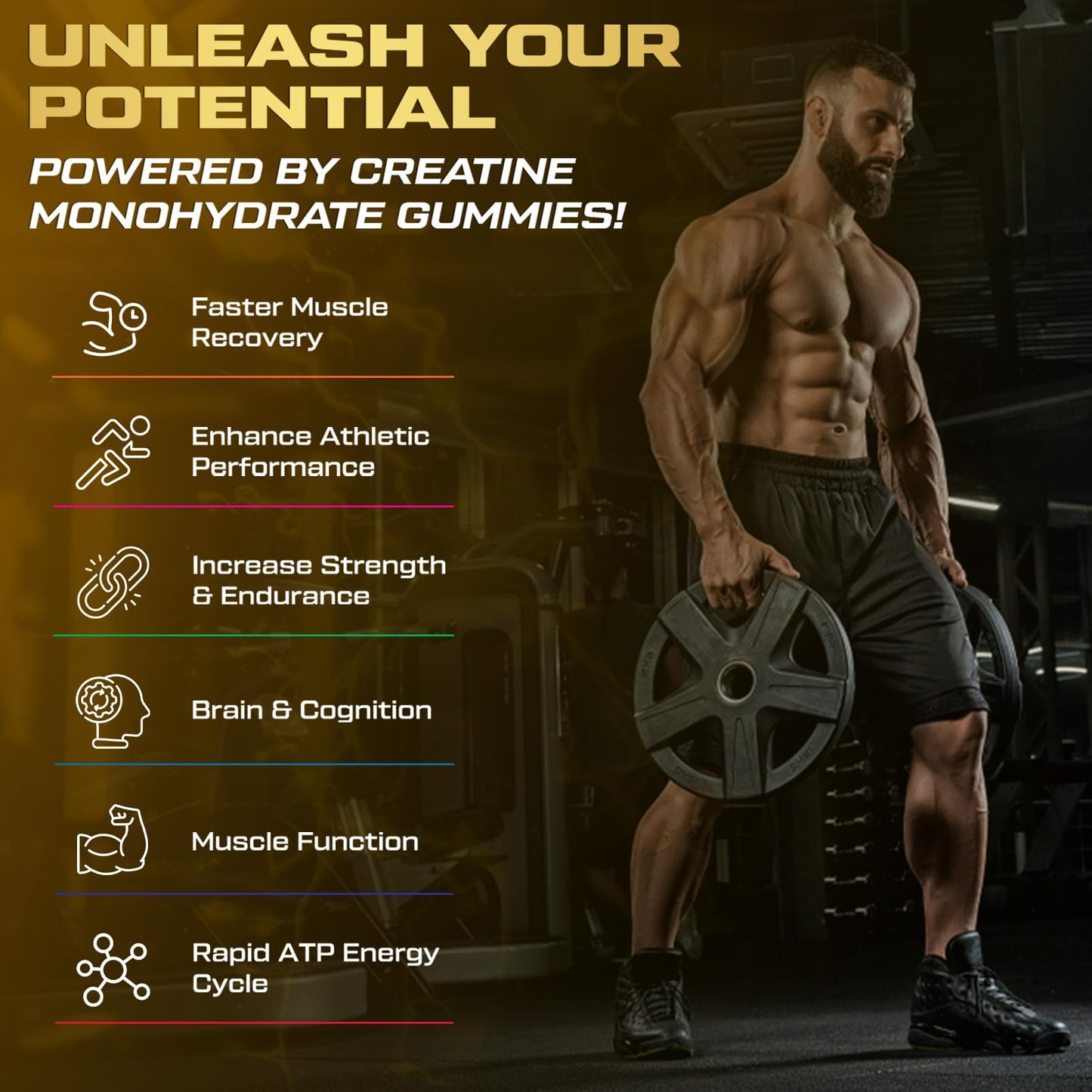 ZyterX Creatine Monohydrate Gummies, 240 Gummies