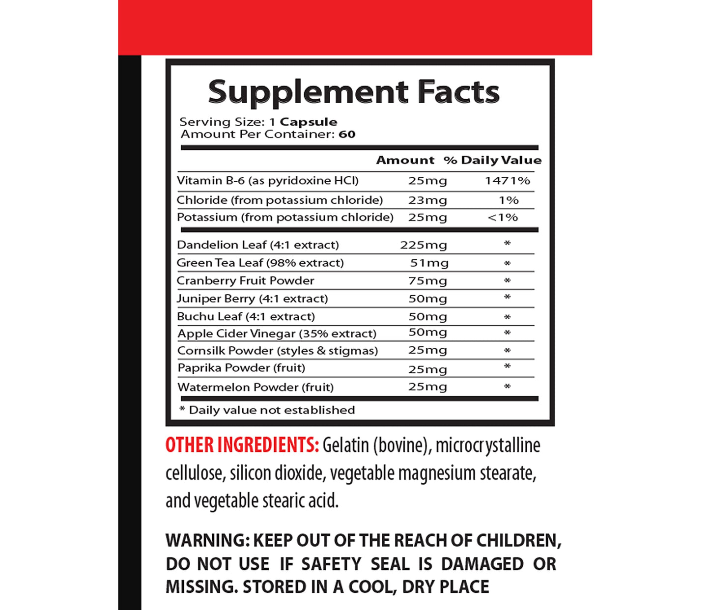 VIP VITAMINS Water Away Pills Diuretic Supplements Capsule, 60 Capsules