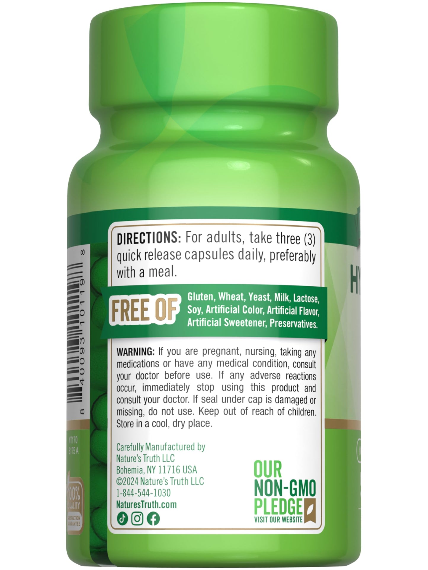Nature's Truth Hyaluronic Acid with Collagen & MSM 900mg Capsule, 50 Capsules