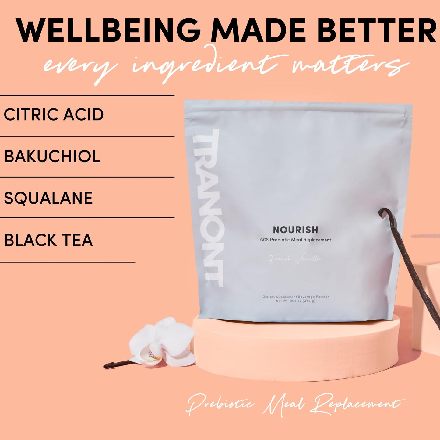 Tranont Nourish French Vanilla Powder 14.3 oz