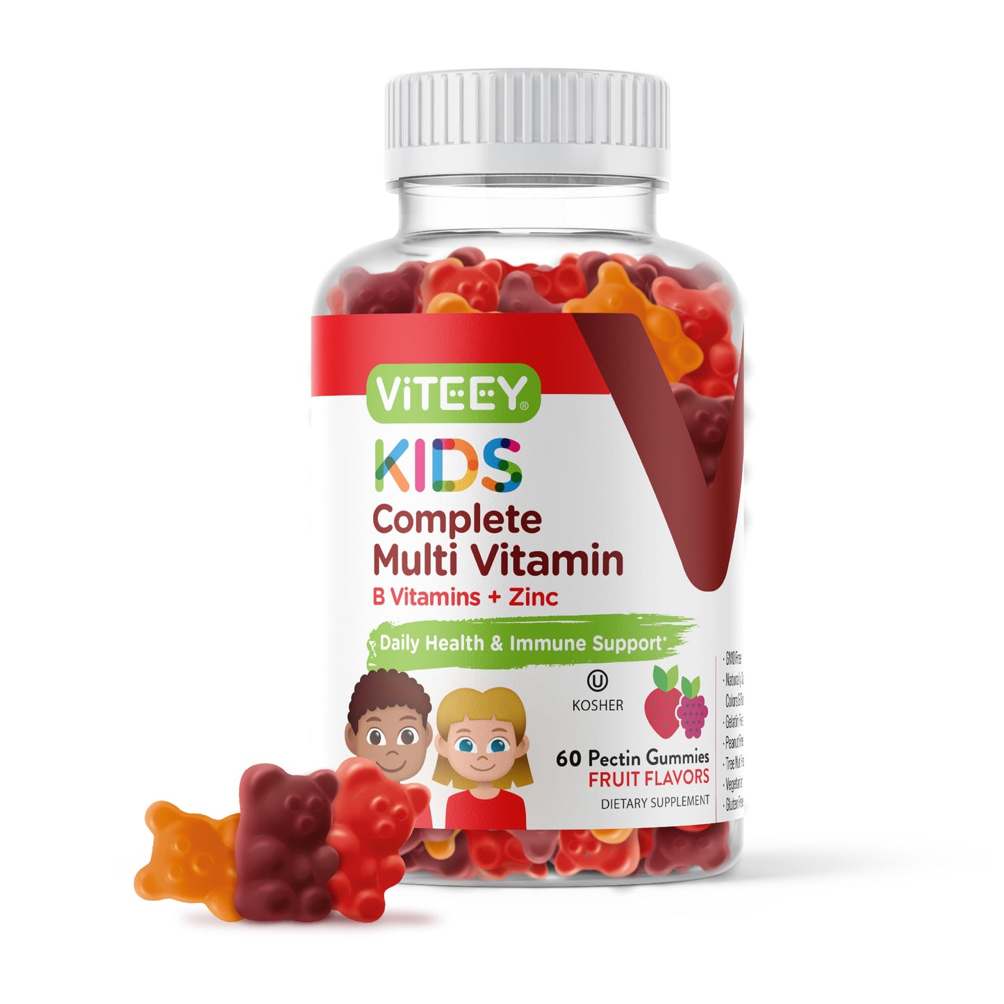 Viteey Kids Multivitamin Gummies 60 Count