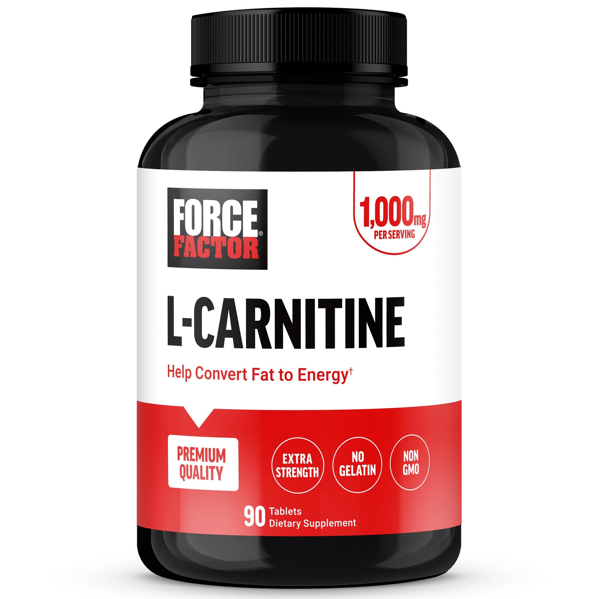 Force Factor L-Carnitine Tartrate 1000mg, 90 Tablets