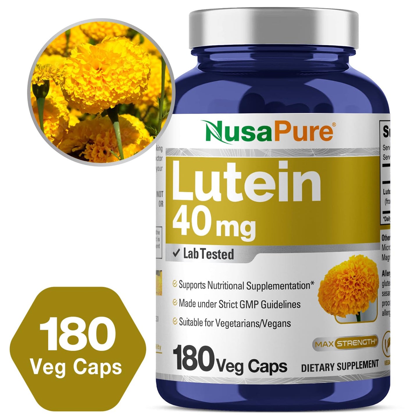 NusaPure Lutein 40mg Capsule, 180 Capsules