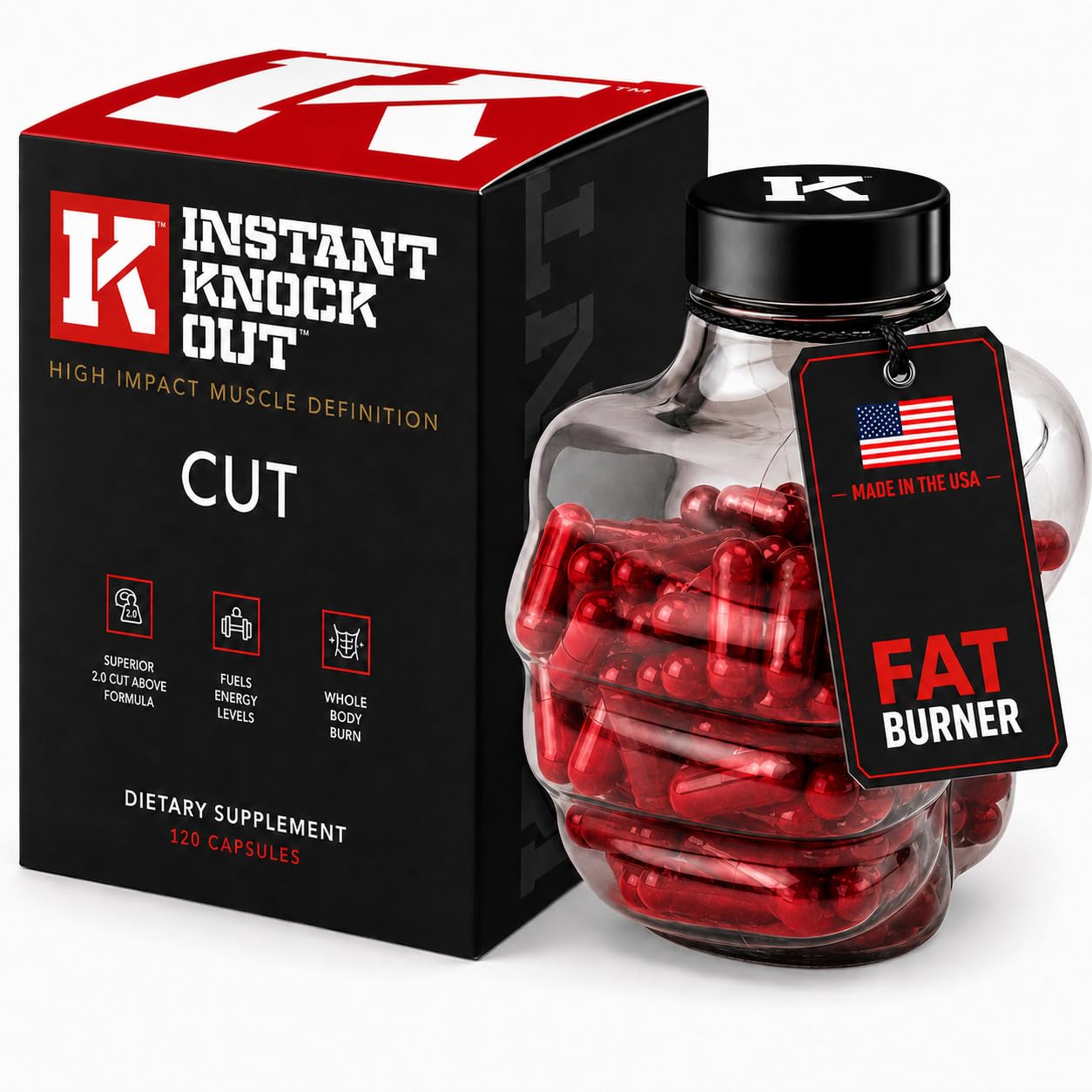 ROAR AMBITION Instant Knockout Fat Burner Weight Loss Shredding Formula 120 Capsules