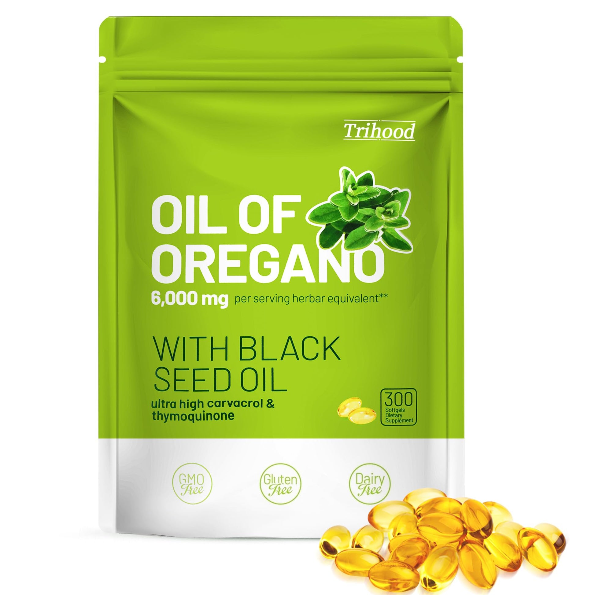 Trihood Oil of Oregano and Black Seed Oil Softgel 300