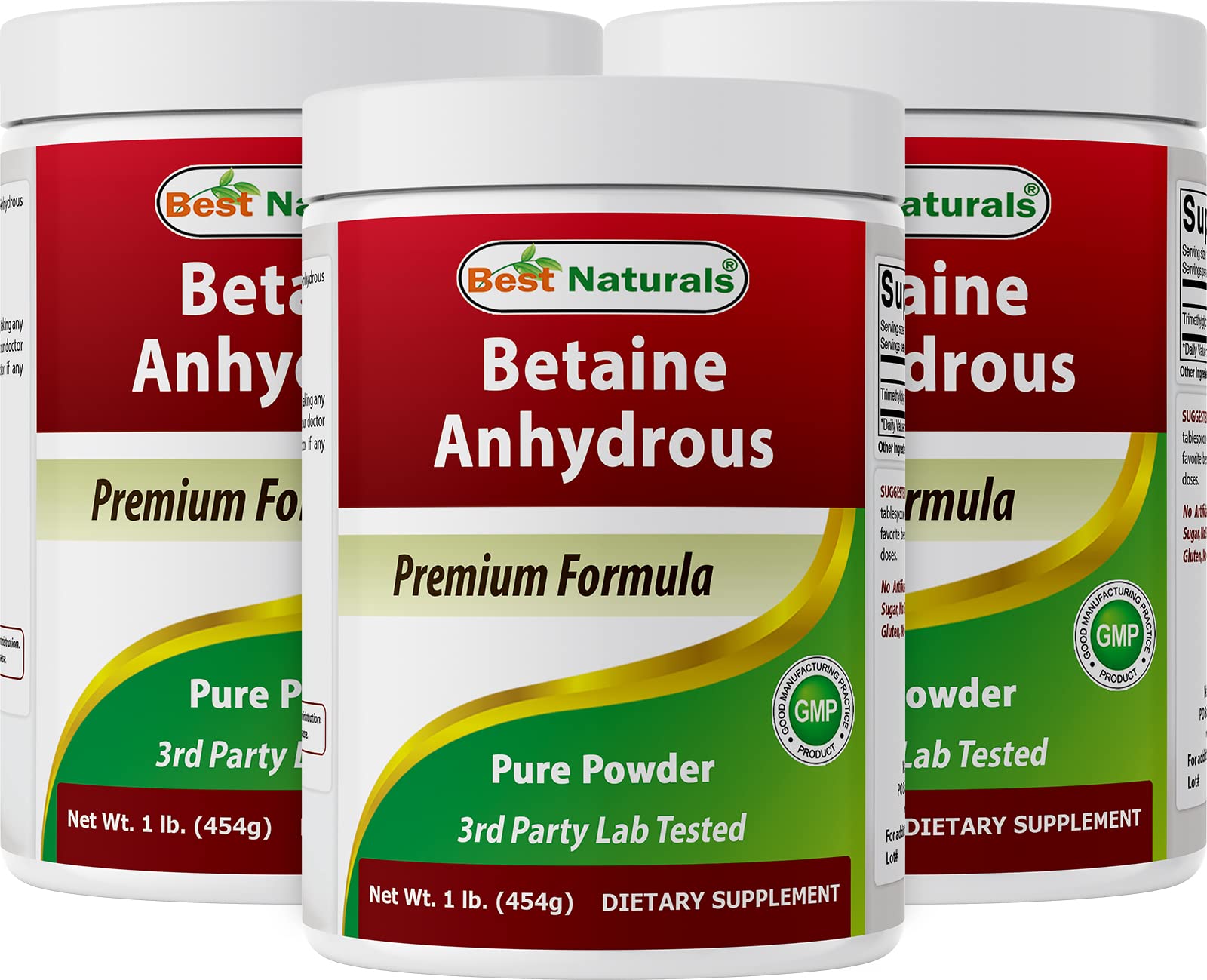 Best Naturals Betaine Anhydrous Trimethylglycine (TMG) Pure Powder, 48