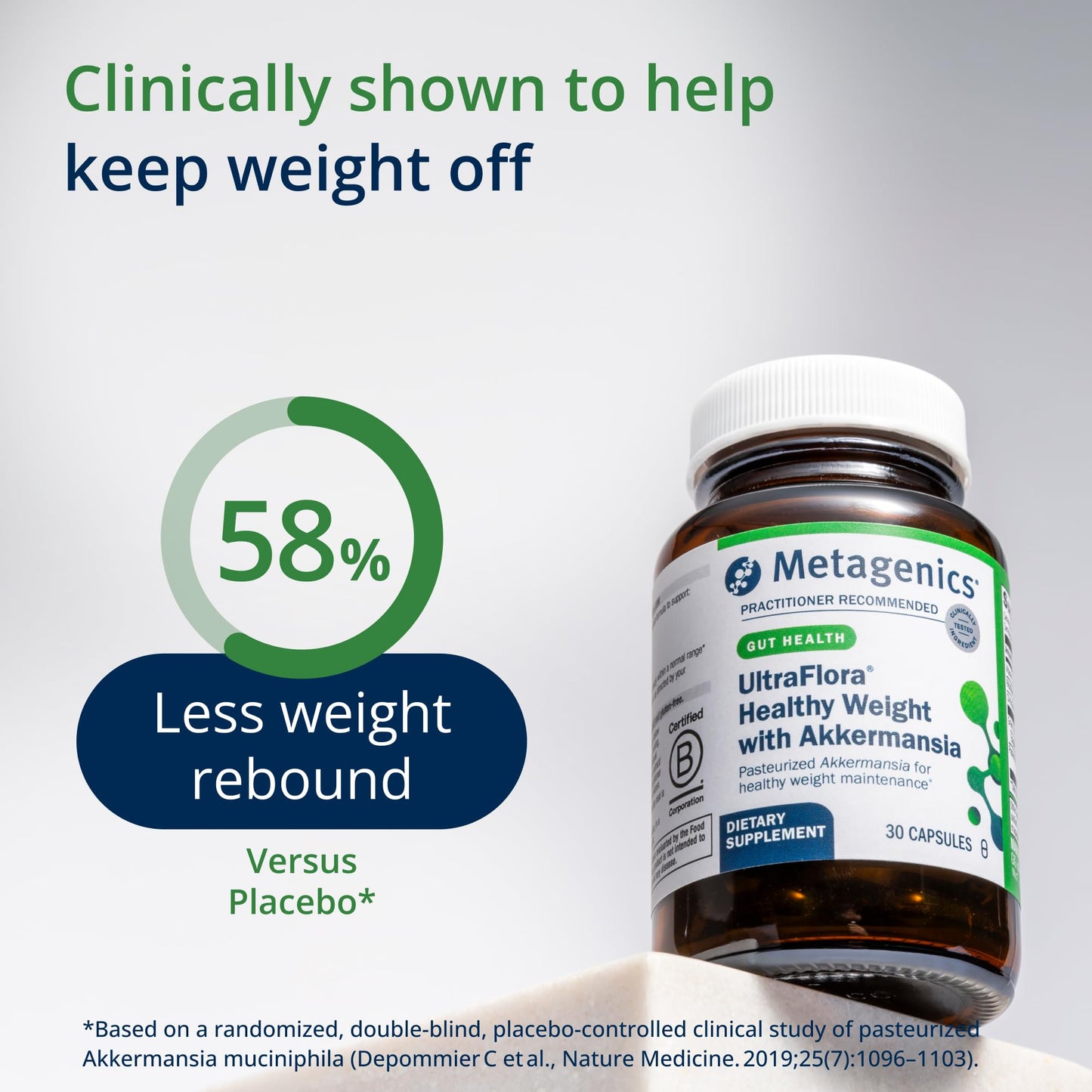 Metagenics UltraFlora Healthy Weight with Akkermansia 30 Capsules