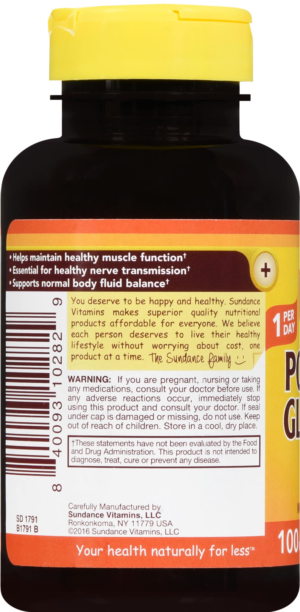 Sundance Potassium Gluconate 595 mg Caplets, 600