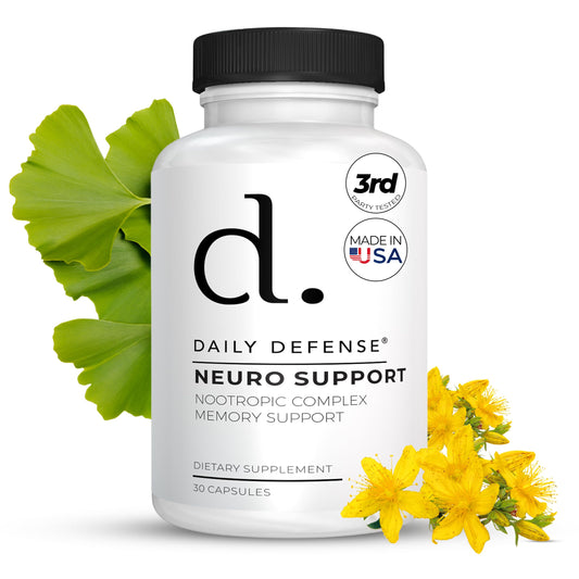 Daily Defense Memory Defense Nootropics Brain Support Supplement Capsule 30 Count