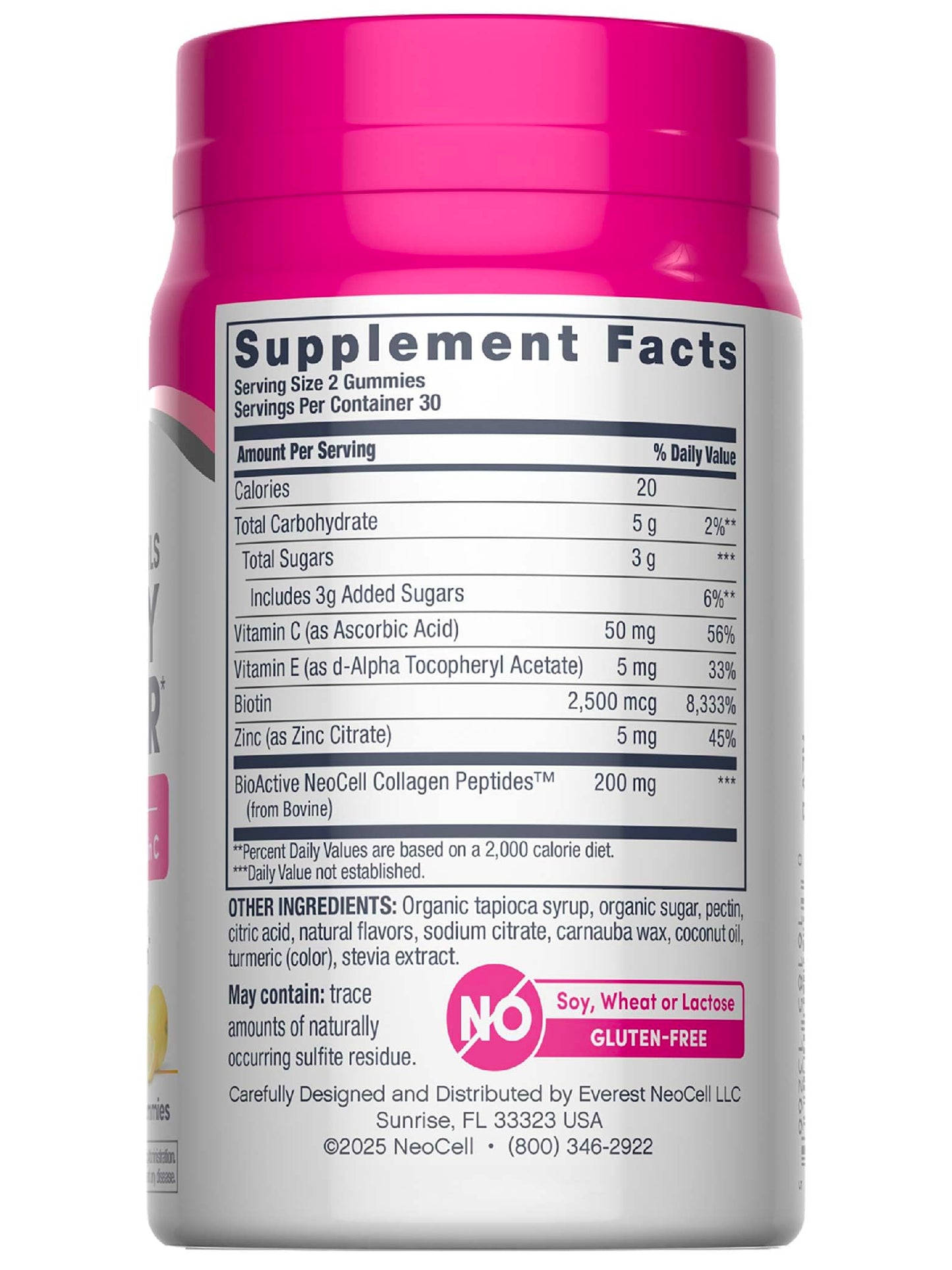 NeoCell Hair Skin and Nails Gummies 60 Count