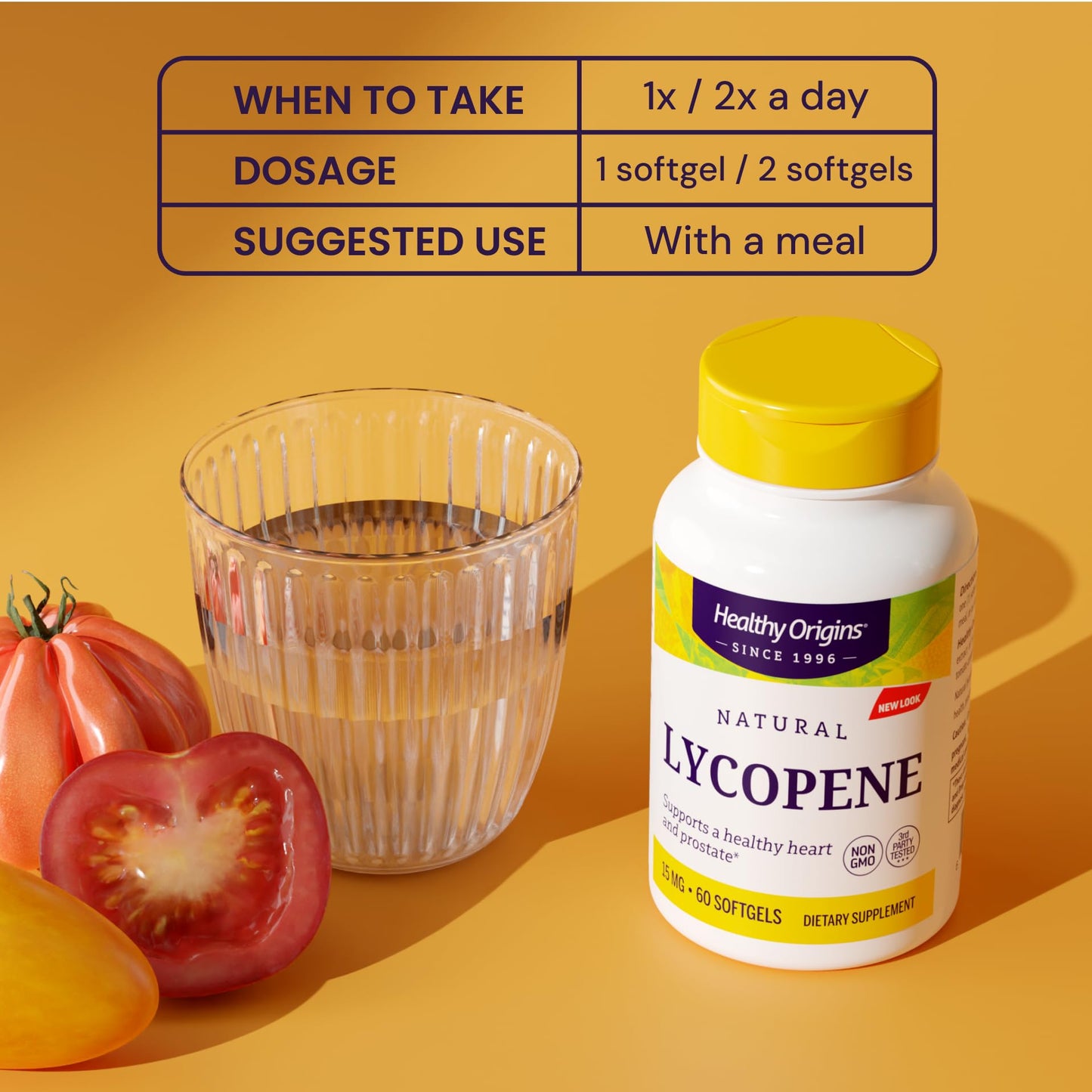 Healthy Origins Lycopene 15 mg Softgels, 180 Count